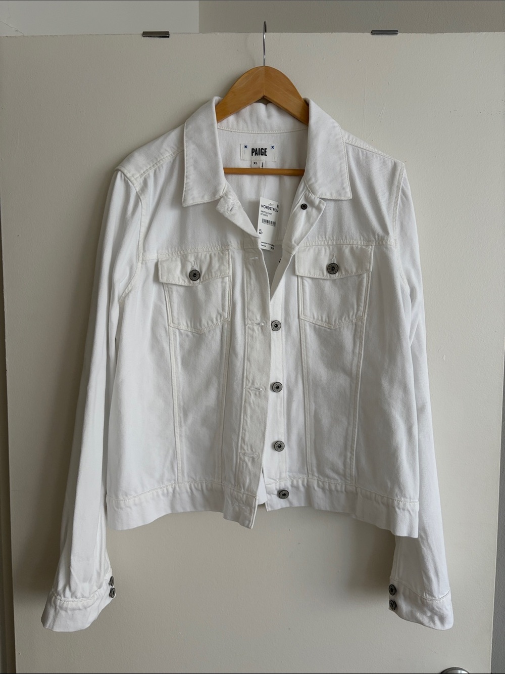 PAIGE Aveline White Denim Jacket